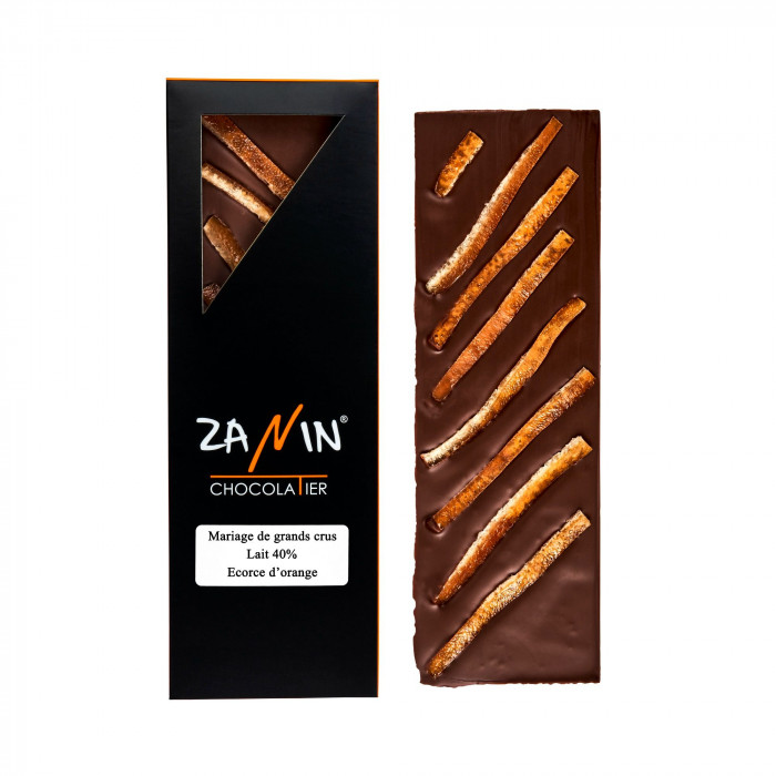 Tablette Chocolat - Lait 40% Ecorce d'orange