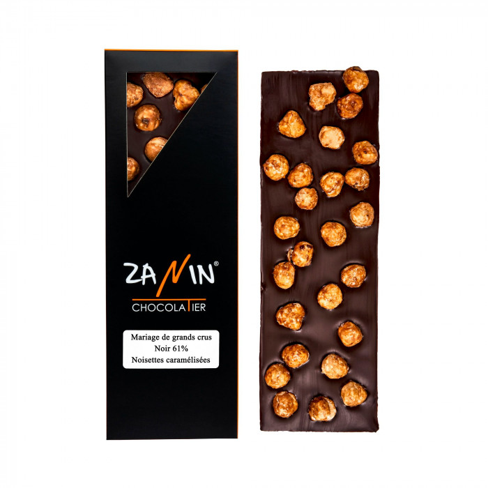 Tablette Chocolat - Noir 61% Noisettes Caramélisées