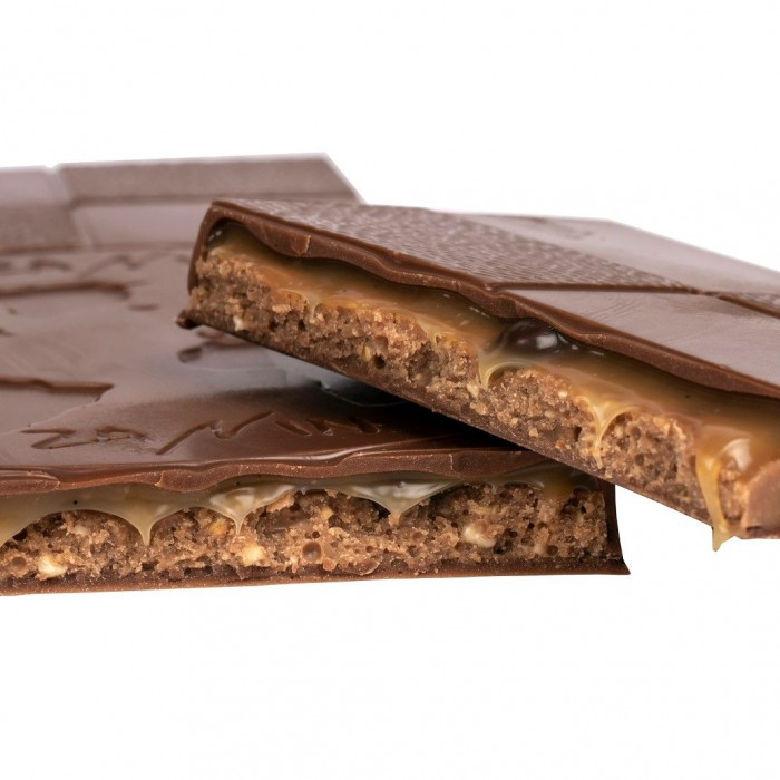 Tablette Chocolat Lait 40% - fourrée Gianduja Caramel